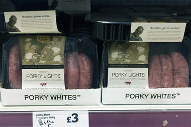 porky whites sausages