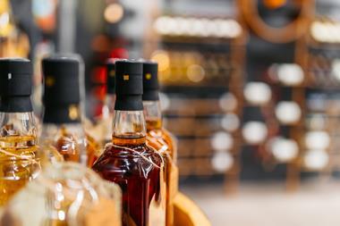 whisky in bottles
