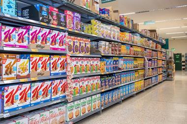 Morrisons Norwich cereal breakfast aisle