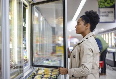 supermarket shopper frozen aisle