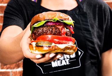 cultured meat burger