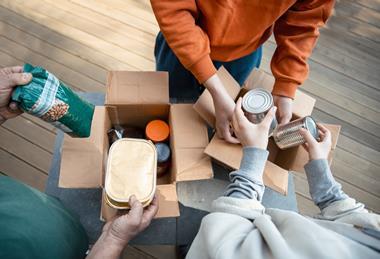 cans canned food emergency supplies