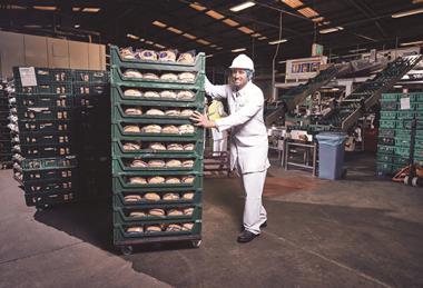 Morrisons staff bread bakery warehouse