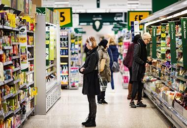Morrisons shopper in free from aisle