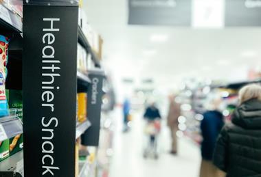 health aisle shelf supermarket healthy food upf hfss waitrose