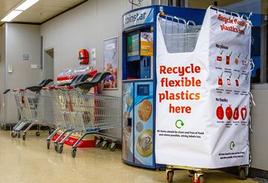 Sainsbury's Soft Plastic collection point (c) EIA UK