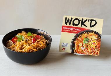 WOK'D Thai Sweet Chilli pack and bowl
