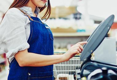 female shop worker