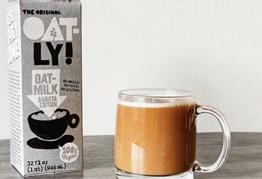 oatly vegan milk coffee