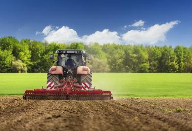 Tractor field farming