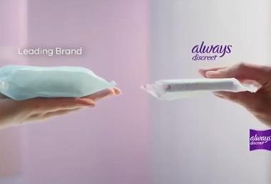 Always Discreet incontinence ad