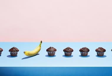 healthy unhealthy cake cupcake muffin banana sweet diet health