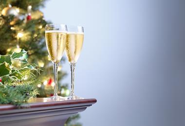 Christmas champagne sparkling wine prosecco