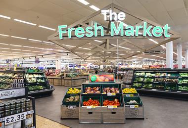 tesco store fresh fruit veg aisle health