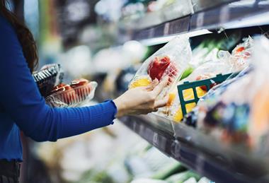 plastic packaging fruit veg aisle