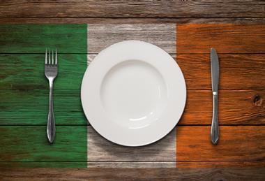 ireland irish flag plate food