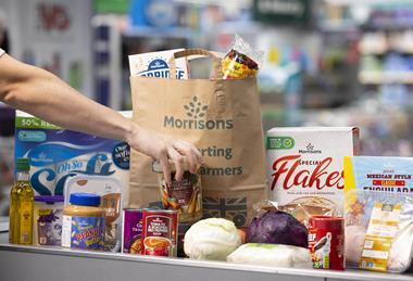 Morrisons supermarket aisle shopper basket trolley price cuts promo discount (1)