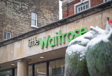 little waitrose christmas tree snow