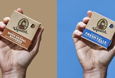 Dr Squatch 4 hands holding soaps