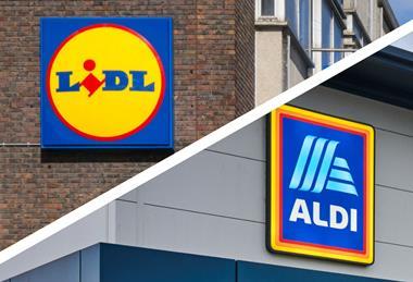 Aldi and Lidl stores together