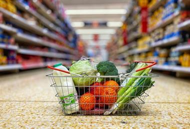 trolley aisle sainsburys fruit veg healthy milk