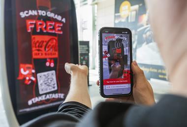 Shopper uses mobile coupon for CocaCola in Westfield