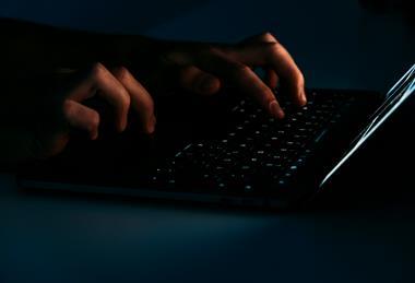dark typing unsplash