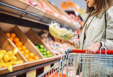 fruit shopper bananas plastic wrap health sustainability