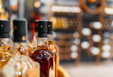 whisky in bottles