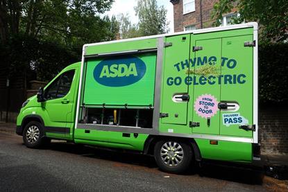 electric van supply chain online delivery asda