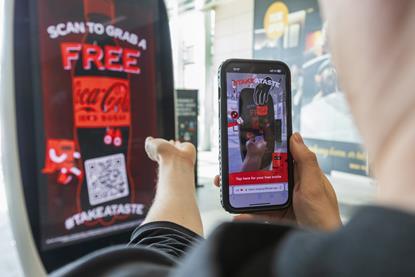 Shopper uses mobile coupon for CocaCola in Westfield