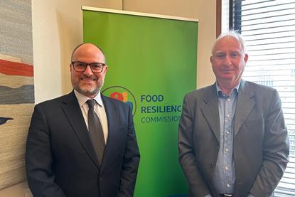 FWD CEO James Bielby (left) and Food Resilience Commission chair Daniel Zeichner (right)