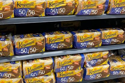 Loaves of Kingsmill bread on supermarket shelves - William Reed 2100x1400
