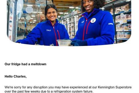 Tesco fridge meltdown email
