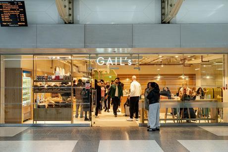 Gail's bakery shop at Liverpool Street railway station in London