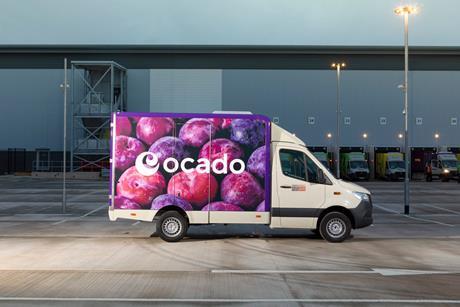 Ocado plum van
