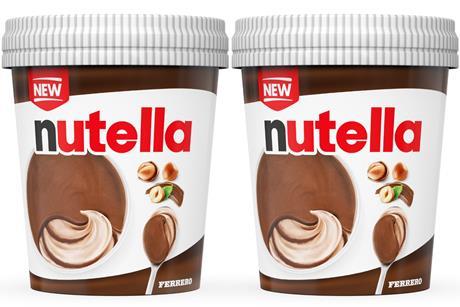 Nutella ice cream tubs