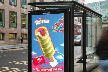 walls twister advert bus stop ice cream 2024