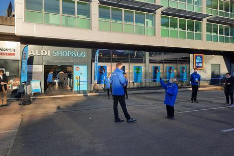 Aldi Shop & Go store front