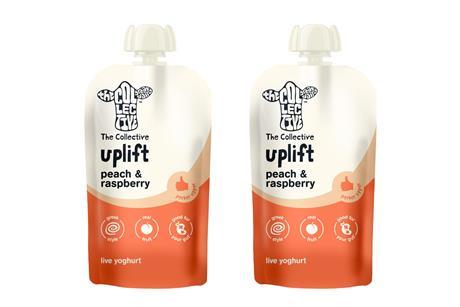 The Collective Uplift Peach & Raspberry Live Yoghurt Pouch