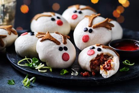 M&S Reindeer Steamed Buns