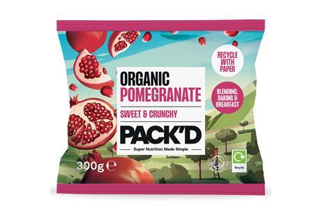 organic pomegranate pack'd