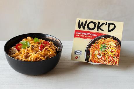 WOK'D Thai Sweet Chilli pack and bowl