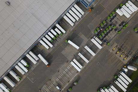logistics warehouse lorry supermarket suppliers GettyImages-1761686005