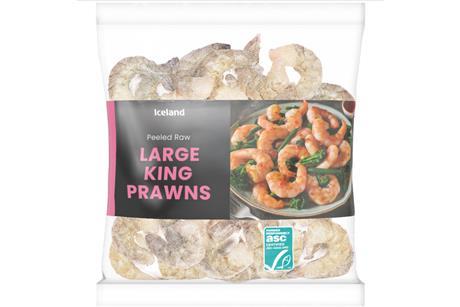 Iceland Peeled Raw Extra Large King Prawns 240g, £5.50 (2 for £10)