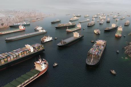 cargo in strait of hormus - getty