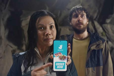 deliveroo ad screenshot bear