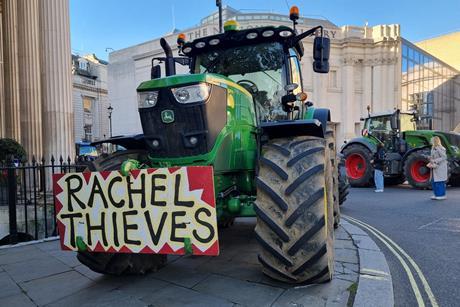 rachel reeves budget farming protest