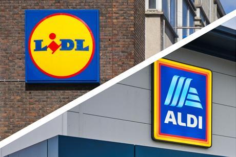 Aldi and Lidl stores together