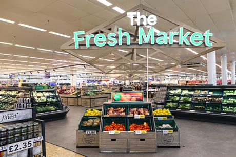 tesco store fresh fruit veg aisle health